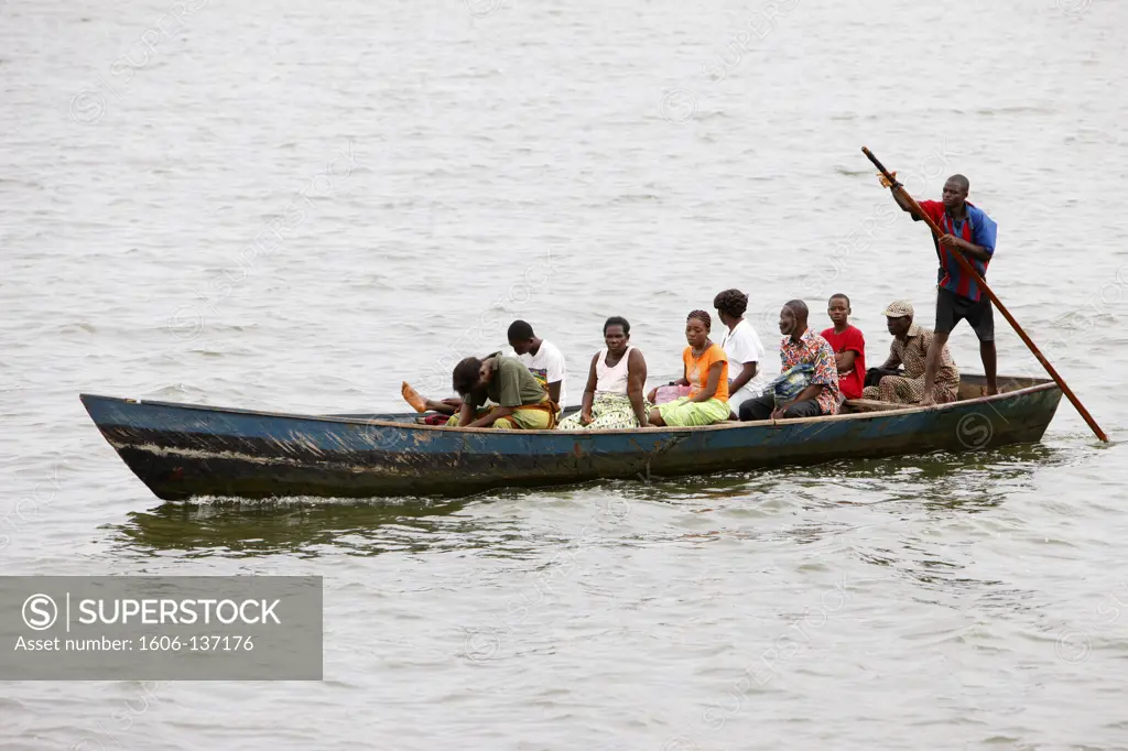 Togo, Togo Ville. Boat on Lake Togo Togo.