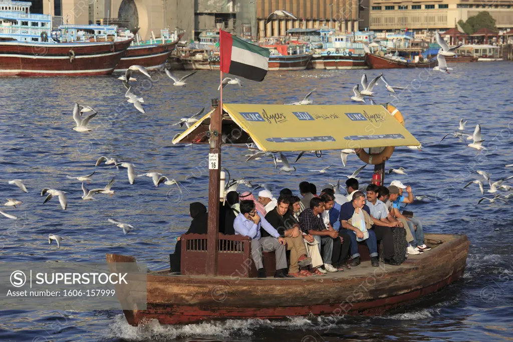 United Arab Emirates, Dubai, Creek, abra boat,