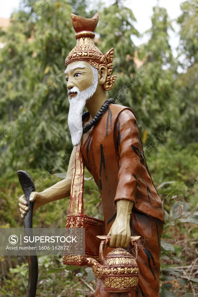 Statue in a temple . Udong. Cambodia. (Udong, Cambodge)