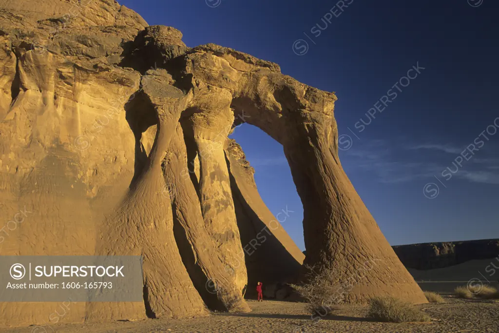 Libya, Acacus plateau,Tin Khalega arch (elephant shaped)