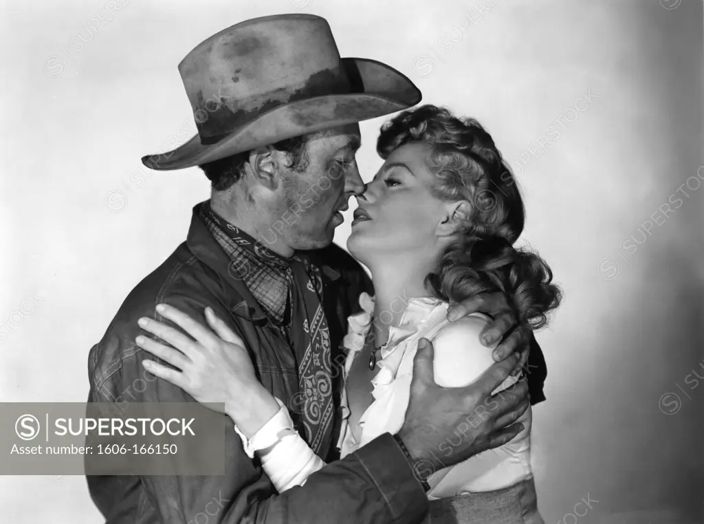 James Stewart and shelley Winters , Winchester 73 , 1950 directed by Anthony Mann Universal Pictures