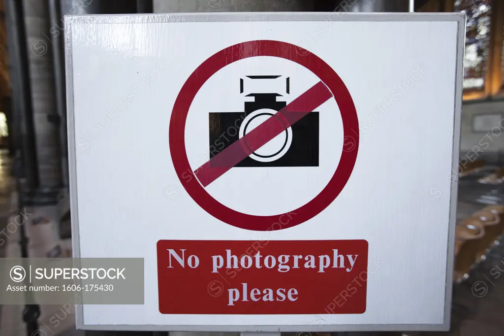 No Photography Sign