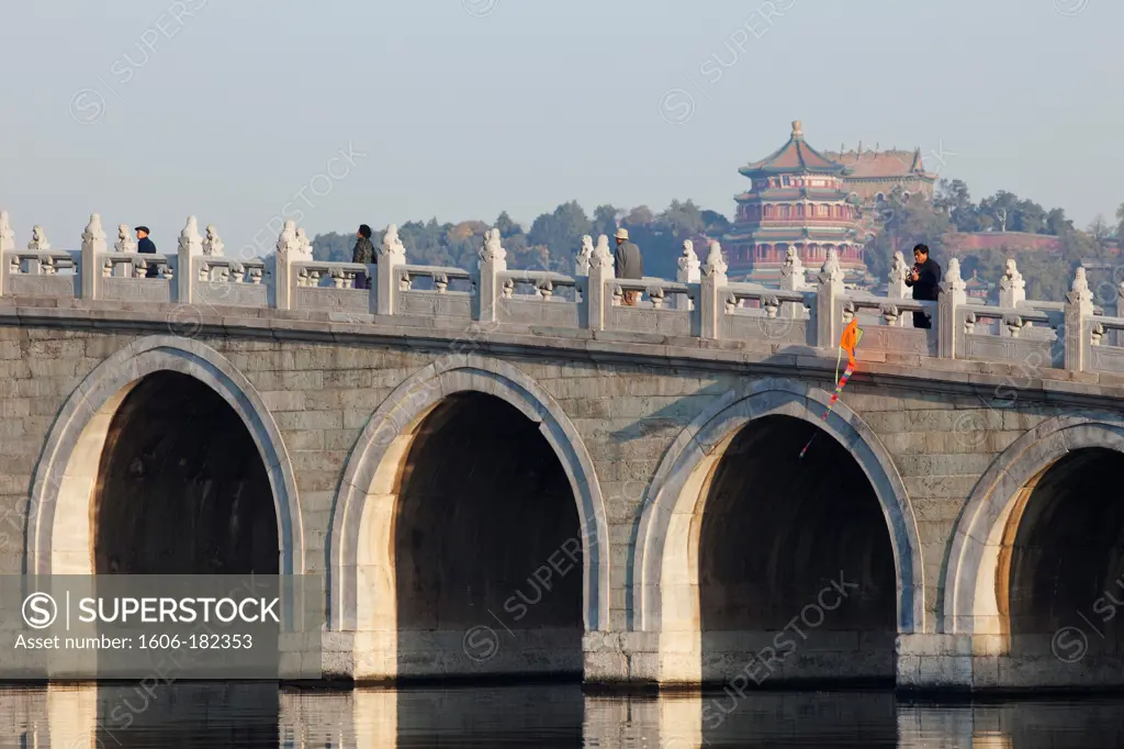 China,Beijing,The Summer Palace,Seventeen Arched Bridge