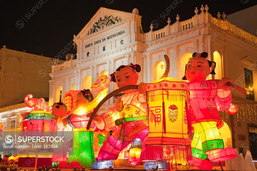 China,Macau,Chinese Decorations in Senado Square