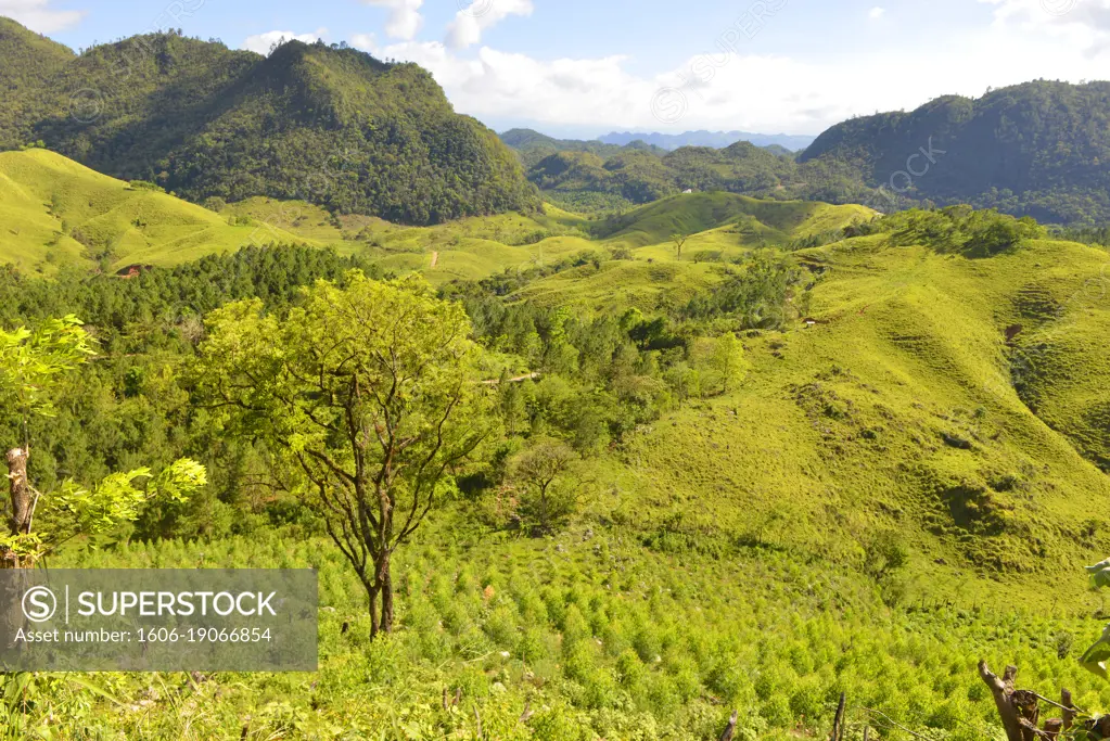 a landscape near  Coban, Guatemala, Central America.