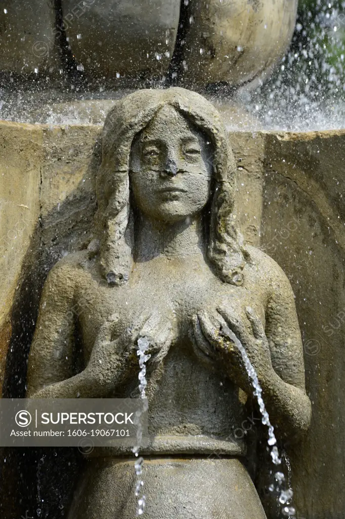 Fountain in Antigua,  Guatemala, Central America.