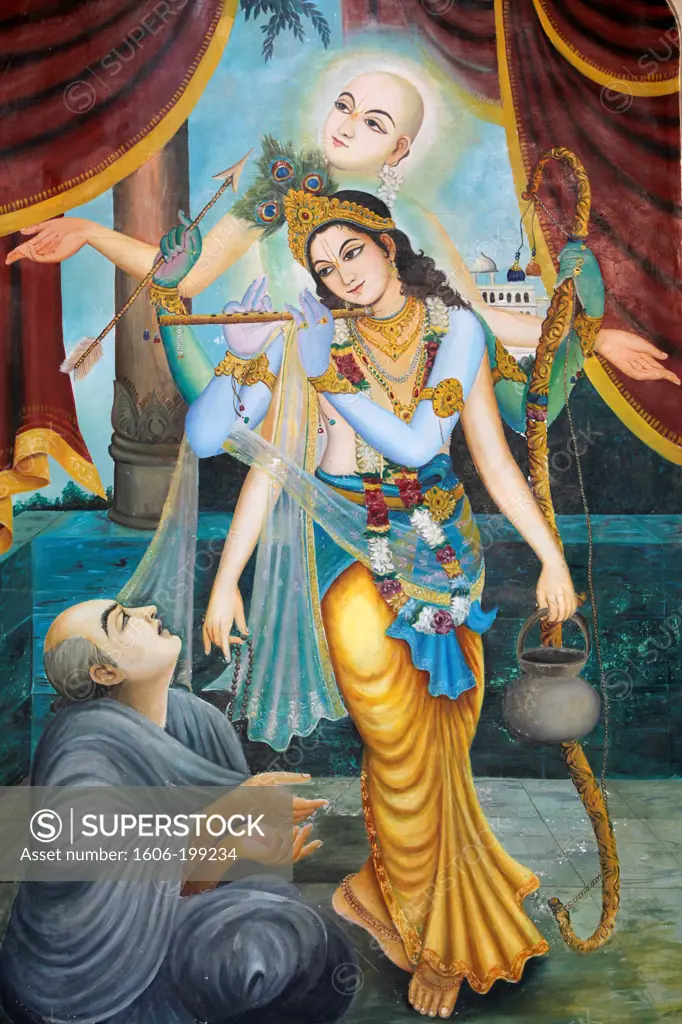 Chaityana Mahaprahbu, A 15Th Century Vaishnava Saint And Social Reformer- Vaishnava Means Venerating Vishnu Or Krishna (Krishna, Playing The Flute, Is One Of Vishnu'S Avatar) Vrindavan. India.