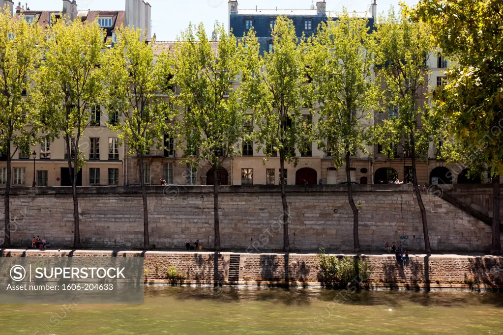 France, Paris, Seine Riverbanks