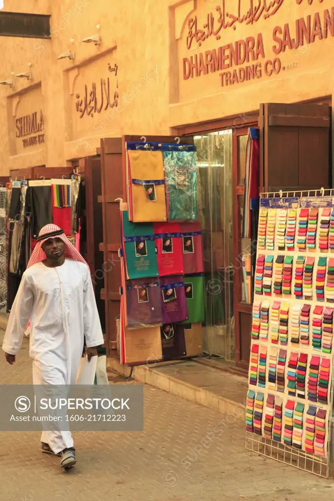 United Arab Emirates, Dubai, Bur Dubai, Souq, textile  shop,