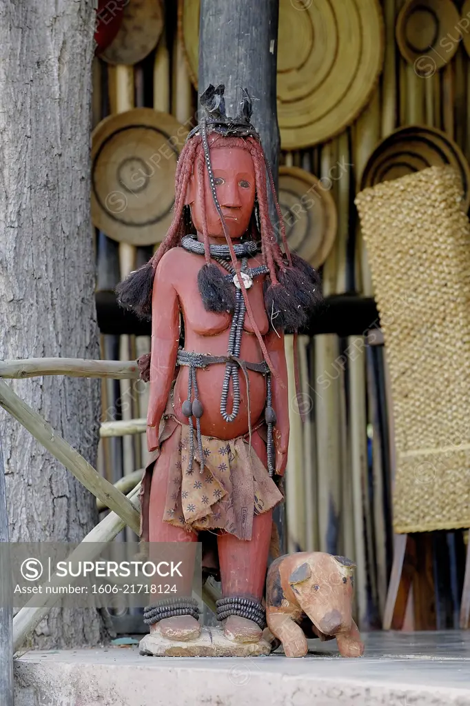 Africa, Southern Africa, Namibia of the North, Region of Kunene, Province of Kaokoland,  Waterfall of Epupa (Border with Angola), Artisanat : Himba