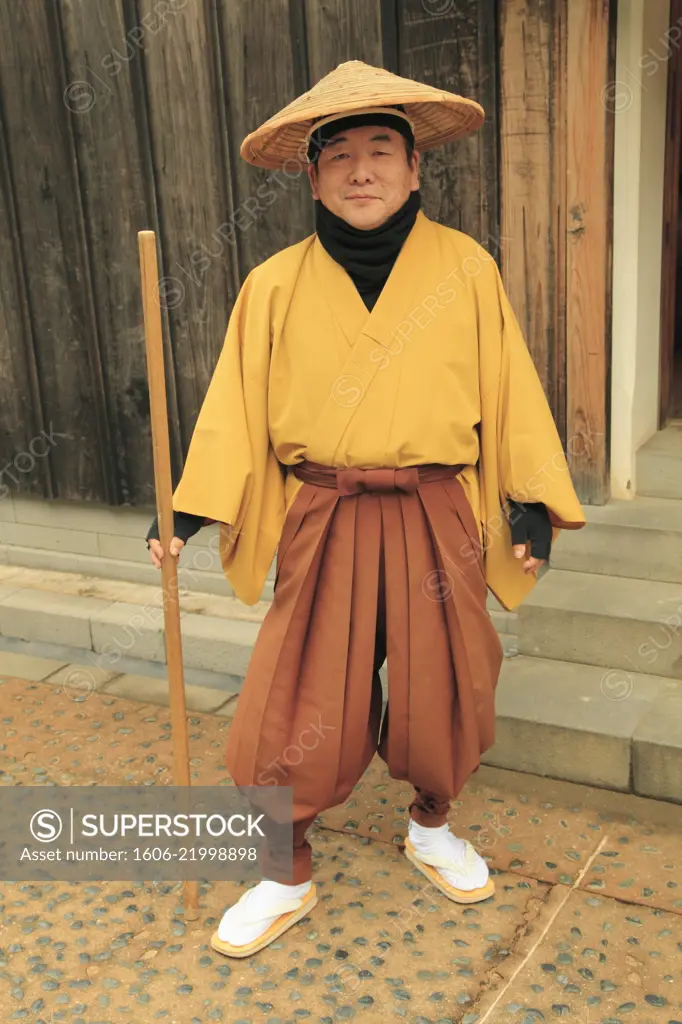 Japan, Nagasaki, man in traditional dress,