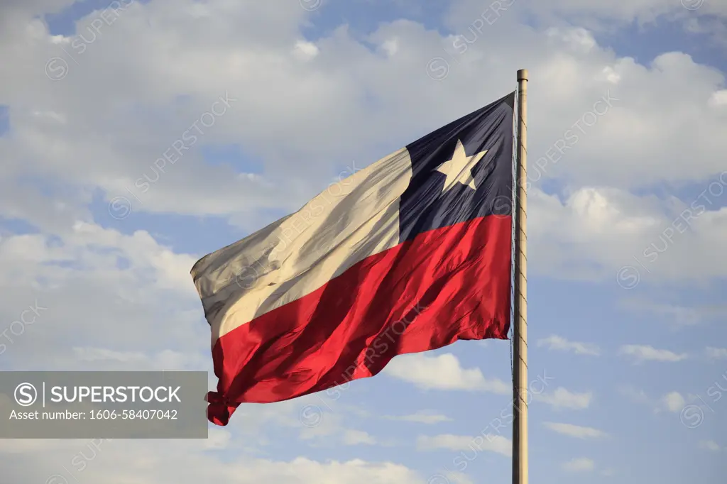 Chile, Santiago, national flag,