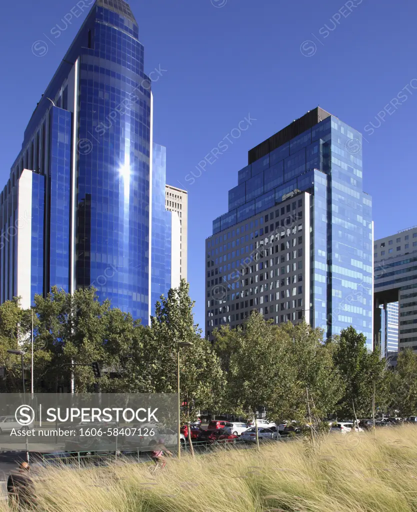 Chile, Santiago, Barrio El Golf, skyscrapers, skyline,