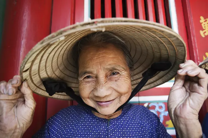 Vietnam,Hoi An,Portrait of Elderly Woman