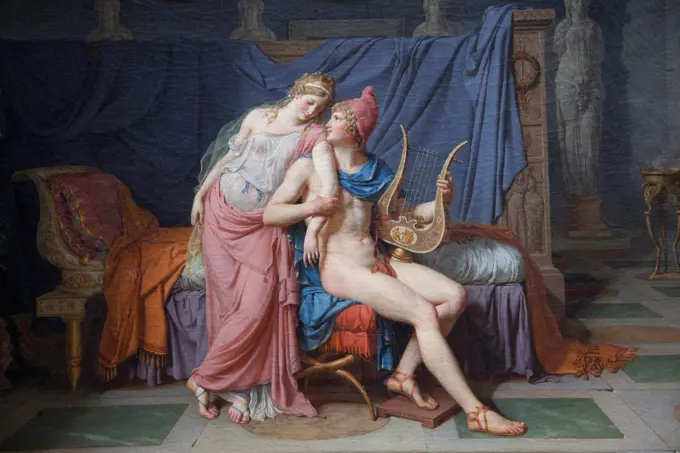 France, Paris, Louvre, Les Amours de Paris et d'Helene by Louis David