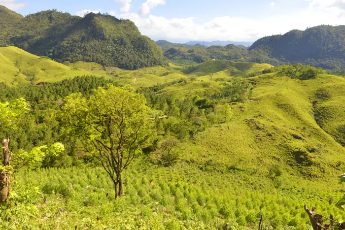 a landscape near  Coban, Guatemala, Central America.