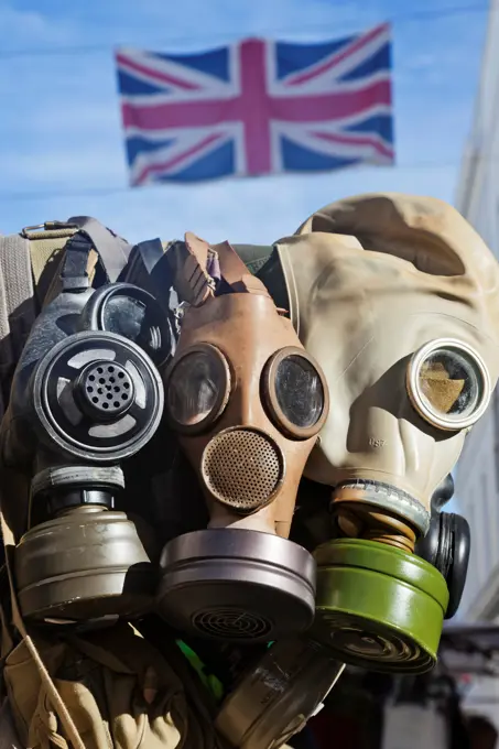 England,London,Nottinghill,Portobello Road,Antique Gas Masks