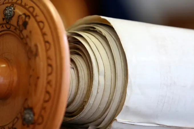 Jewish Torah Scroll. Paris. France.