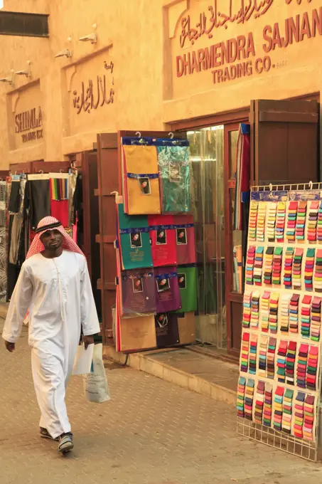 United Arab Emirates, Dubai, Bur Dubai, Souq, textile  shop,