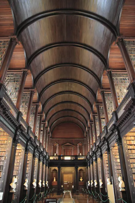 Ireland, Dublin, Trinity College, Old Library, The Long Room,