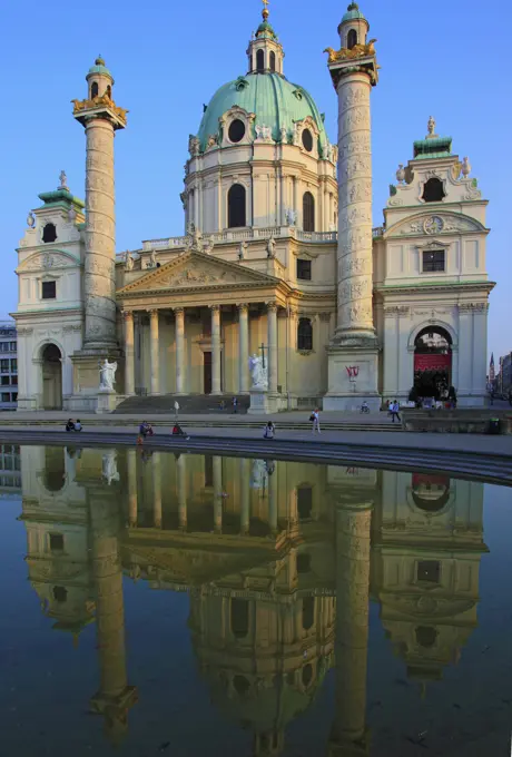 Austria, Vienna, Karlskirche, St Charles Church