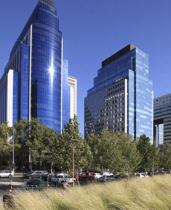 Chile, Santiago, Barrio El Golf, skyscrapers, skyline,