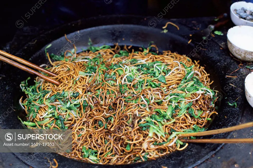 China, Shanghai, Chinese Food, Fried Noodles