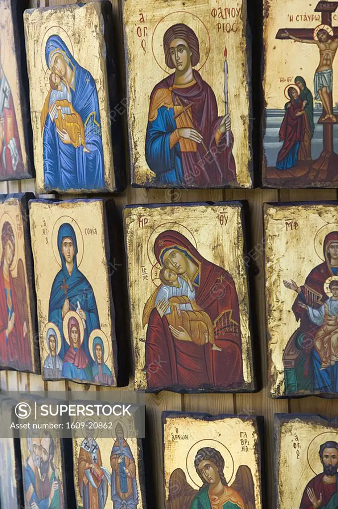 Greek Icons for Sale, Rhodes Town, Rhodes, Greece