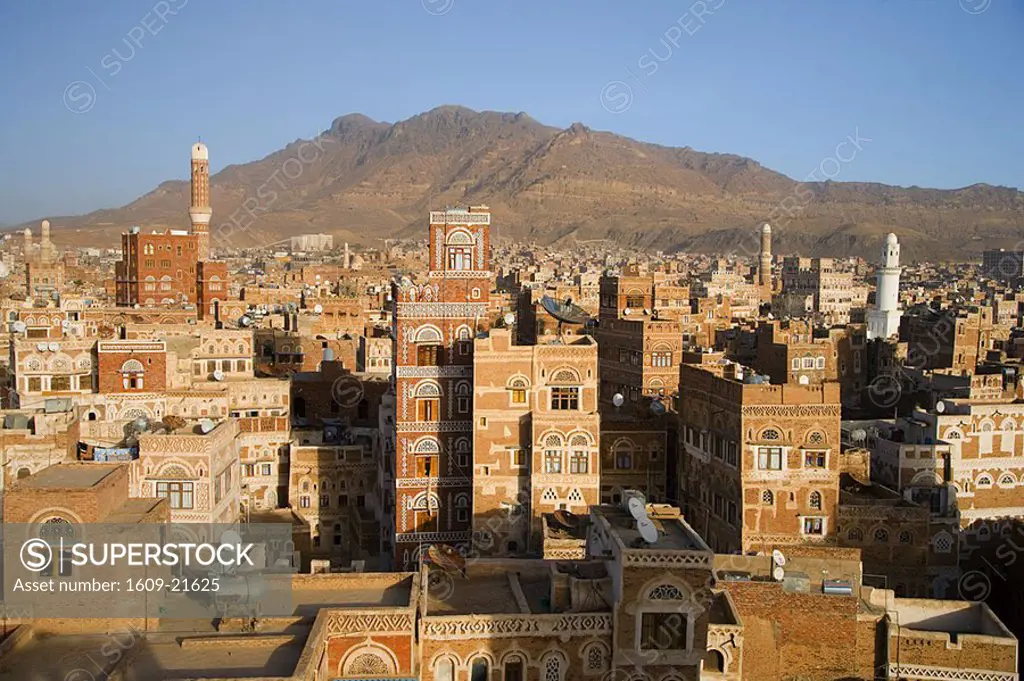 Skyline of Sanaa Unesco World Heritage City, Yemen