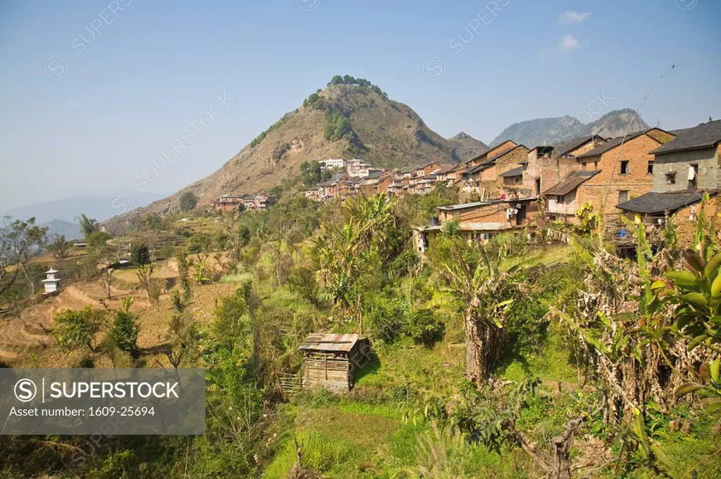 Nepal, Tanahun, Dumre, Ancient Newari mountain village of Bandipur