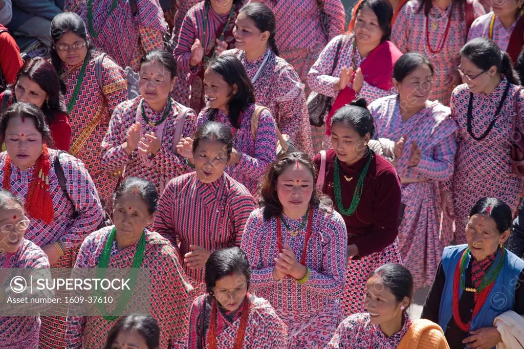 India, West Bengal, Darjeeling, Chowrasta, Gorkha rally