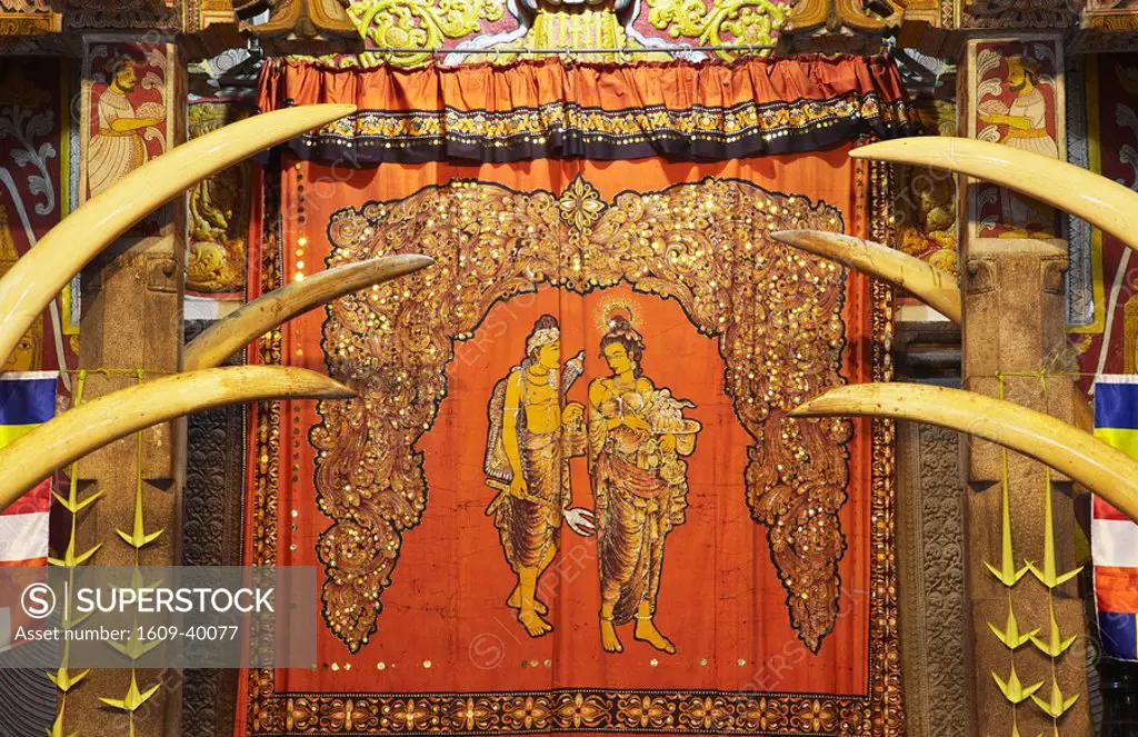 Shrine in Temple of the Tooth Sri Dalada Maligawa, Kandy, Sri Lanka