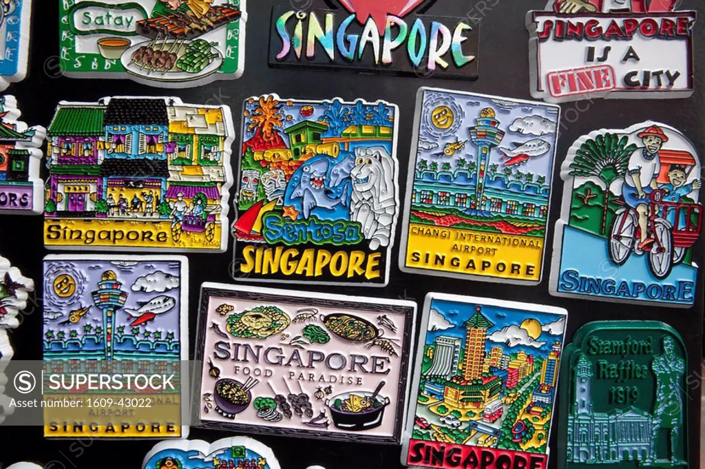 Singapore, Chinatown, Souvenir Fridge Magnets