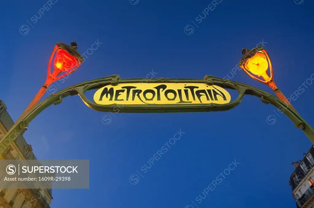 Metro sign, Paris, France