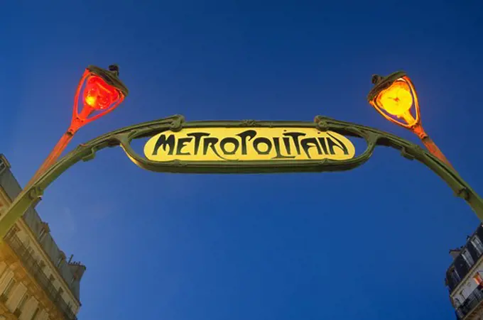 Metro sign, Paris, France