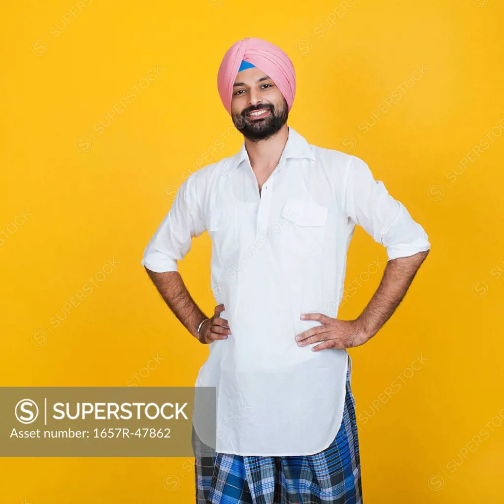 Portrait of a Sikh man smiling