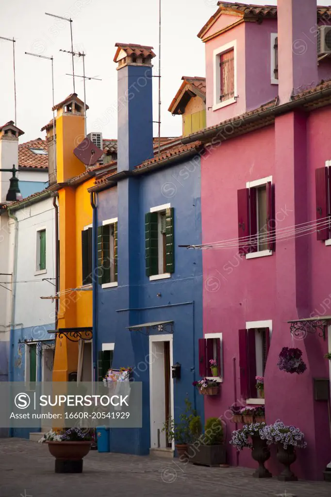 Italy, Venice, Colorful houses 