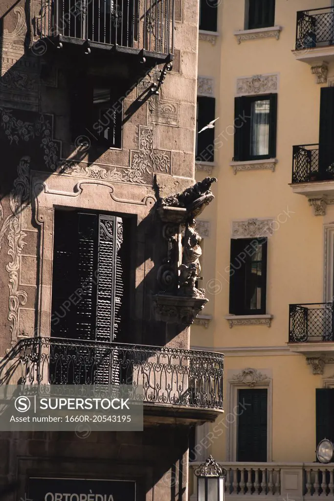 Balcony of old building