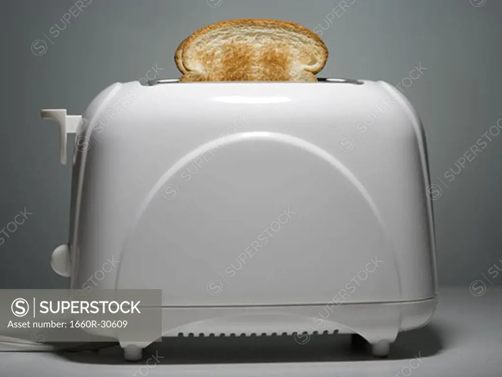 Toast slices in a toaster