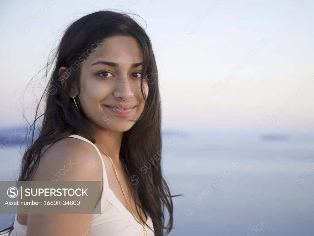 Closeup of woman smiling