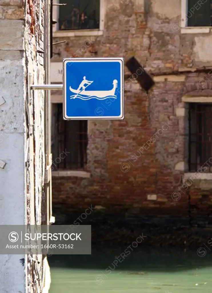 Italy, Venice, Venice, Italy, Gondola sign