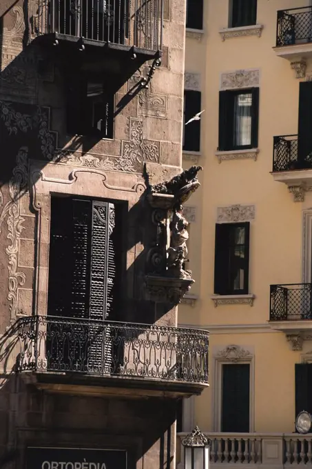 Balcony of old building