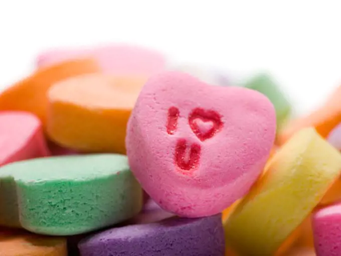 I heart you candy heart