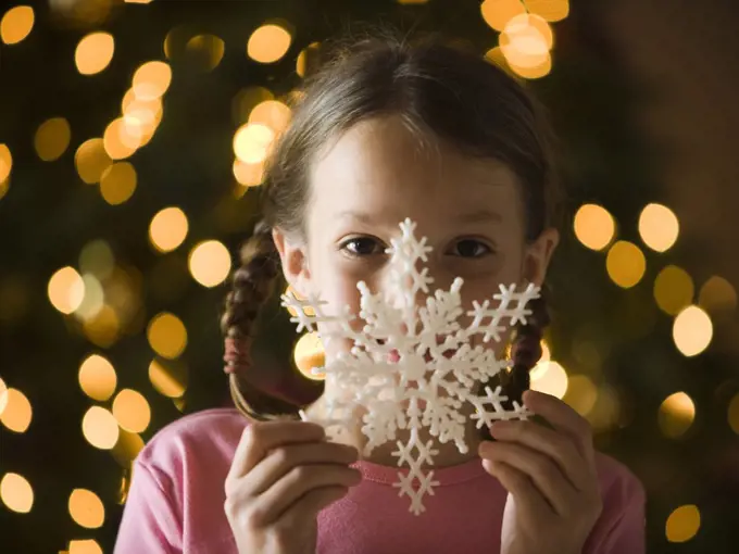 girl at christmas