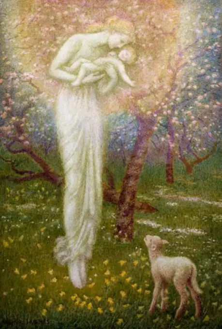 Little Lamb Who Made Thee Arthur Hughes (1832-1915 British)