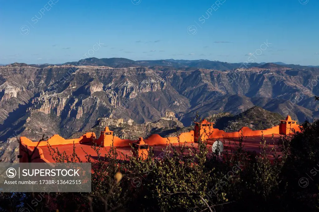 Mexico, Sierra Tarahumara, Barranco del Cobre, Copper Canyon, El Divisadero, Hotel Posada Barrancas Mirador