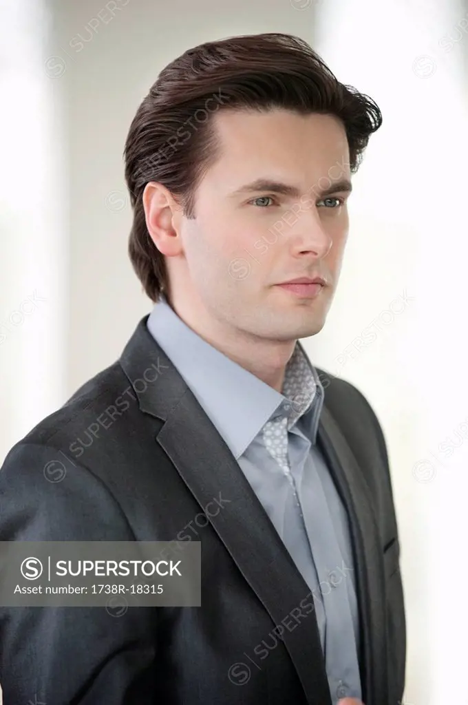 Close_up of a businessman looking serious