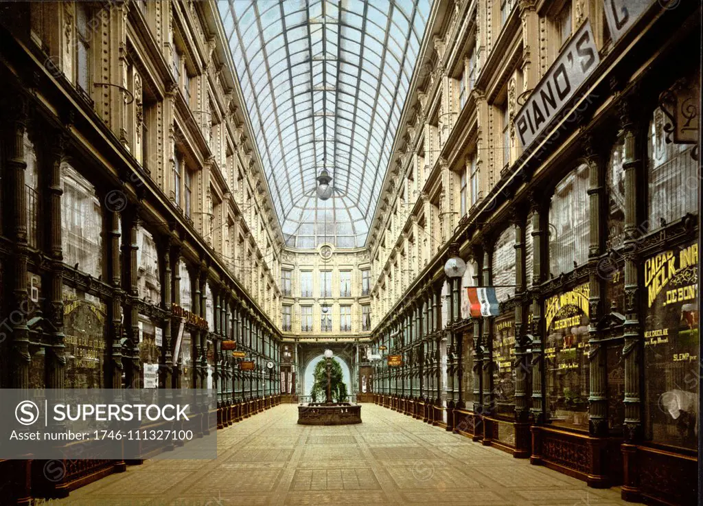 Covered shopping Arcade, Rotterdam, Holland; between 1890 and 1900.