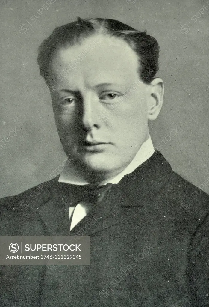 Winston Churchill circa 1905. Sir Winston Leonard Spencer-Churchill, KG, OM, CH, TD, DL, FRS, RA 1875-1965. British politician who was the Prime Minister of the United Kingdom from 1940 to 1945 and again from 1951 to 1955.