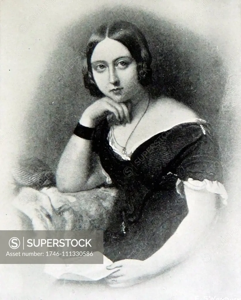 Queen Victoria (1819-1901) Portrait of Queen Victoria in her first decade as queen of great Britain